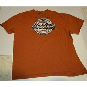 Harley Davidson Motorcycle Graphic Orange T-shirt Size 2XL- Albuquerque, N.M.